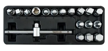 YATO "Master Drip Plug Key" komplektas, 18 vnt.