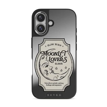 Moonlit Lovers - iPhone 16 Case, Elite Mirror Dark (MagSafe) / Silver