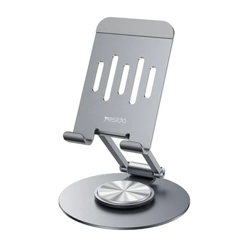 YESIDO UNIVERSAL DESK HOLDER C299 FOLDABLE ROTARY Sidabrinis