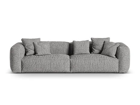 Boucle Modular Sofa, "Martina", 4 Seats, 320x106x75, Graphite