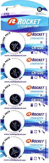 Rocket Lithium CR1220 elementas, 5 vnt.