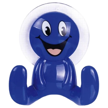 RIDDER Āķis pašlīmējošs Smiley mėlynas, ar piesūcekli