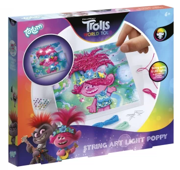 TOTUM kūrybinis rinkinys Stringart Ligth Up Trolls 2, 770171