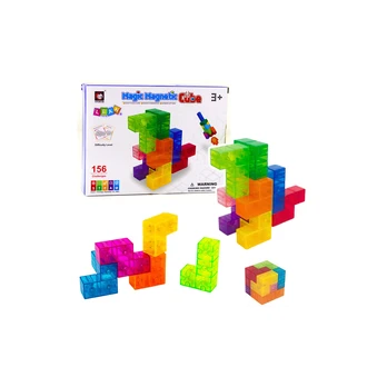 Magnetic Blocks Magic Cube Puzzle 156 Challenge Cards 9 pcs.