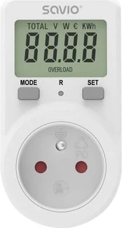 Savio vatmetras su LCD ekranu, 16A, 3680W, AE-02