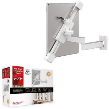 Tablet holder 7-14" swivel wall with lock