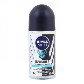NIVEA MEN INVISIBLE BLACK & WHITE rutulinis dezodorantas vyrams, 50 ml