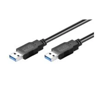 Kabelis USB MicroConnect USB-A - USB-A 0.5 m Juodas (USB3.0AA05B)