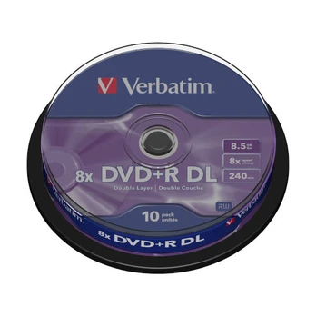 Diskai Verbatim DVD+R 4.7GB 16X 10pack AZO MATT SILVER cake box - 43498
