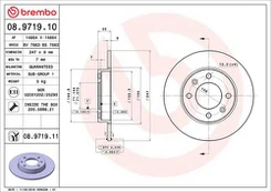 BREMBO 08.9719.11 Stabdžių diskas