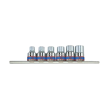 Galvučių rinkinys TORX 1/2" 6vnt (E10–E20) King Tony