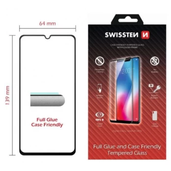 Swissten Full Face 5D Tempered Glass Samsung A40 Black