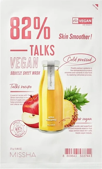 Missha Talks Vegan Squeeze Sheet Mask Smoother 27g