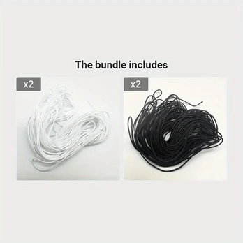 Makramė virvė, White*2 + Black*2