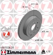 Stabdžių diskas ZIMMERMANN 400.5536.20 kaina