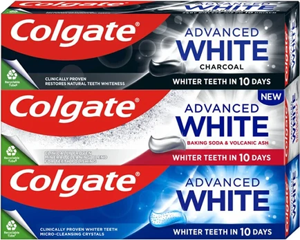 Colgate Advanced Mix Trio Whitening Toothpaste Set 3 x 75 ml 75ml Unisex