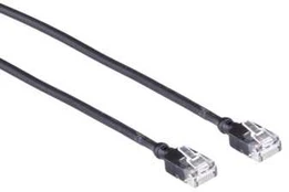 Mercodan KAT6A SLIM UTP 1,5m Patchkabel Sort, Halogenfri