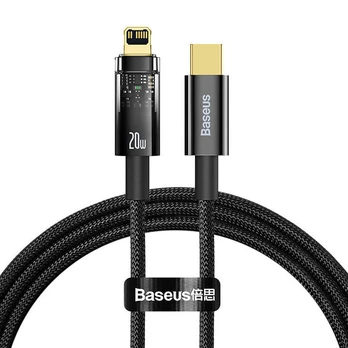 „Baseus Explorer“ serijos USB C tipo – „Lightning“ tipo laidas, 20 W, 1 m, juodas