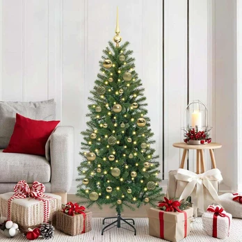 Kalėdinių Kraitės Rinkinys su 150 LED 61 pcs Auksinė Plastmasė