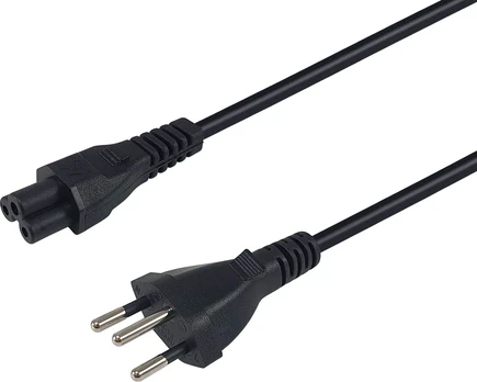Equip Stromkabel T12 ->C5 Bu/St juodas 5.00m PVC
