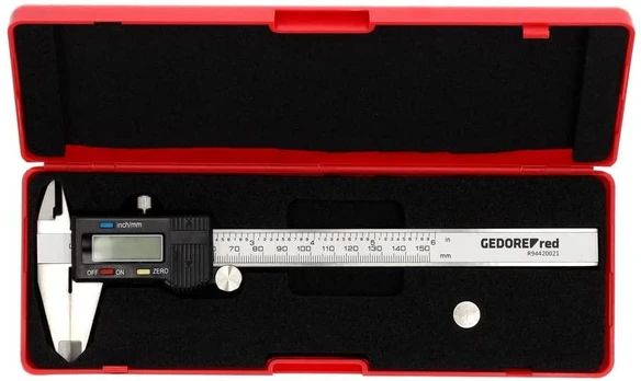 GEDORE Red digital caliper R94420021, measuring device (grey)