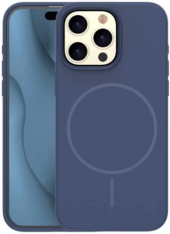 Dėklas Telforceone Silicone Thin Mag case for iPhone 16 Pro Max 6,9' dark mėlynas