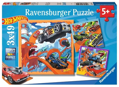 Dėlionė Ravensburger - Puzzle 3x49 Hot Wheels