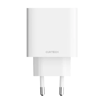 Cuktech A19 30W USB-A + USB-C Wall Charger - Baltas