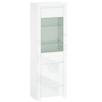 Vitrina Lingo 1D1W1S, 68x41.5x202 cm, balta