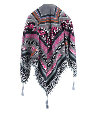 Moteriška didelė skara su boho raštais, unisize