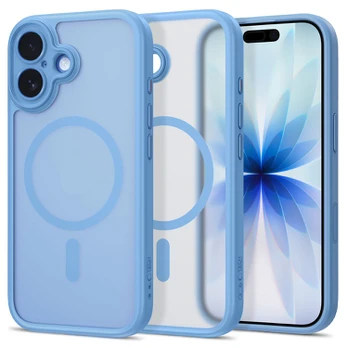 Matinis mėlynas dėklas Apple iPhone 17 telefonui "Tech-Protect MagPeak Magsafe CC"