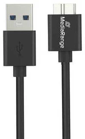 MediaRange Ladekabel USB-A auf Micro-B USB 3.0, 0,5m, sw