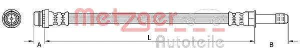 Stabdžių žarnelė METZGER 4110797