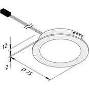 LED įleidžiama lempa Dynamic FAR 68 plieno 3W CCT