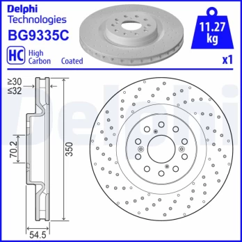 Stabdžių diskas DELPHI BG9335C