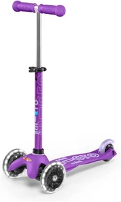 Mikro triratis paspirtukas Maxi Deluxe LED PURPLE kaina