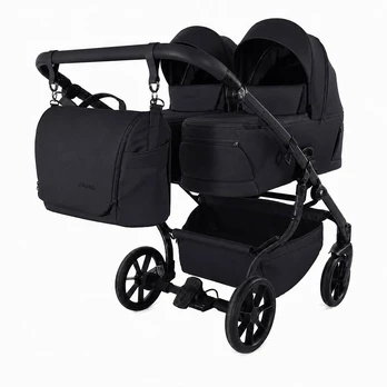 Junama Duo V4 Black Dvynukų vežimėlis 2 in 1