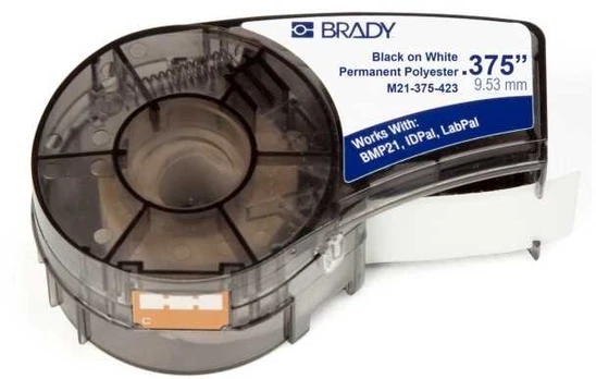 Brady Juodas on Baltas 6,4m x 9,53mm