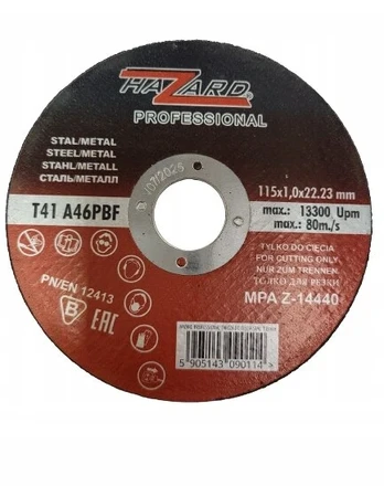 Hazard metalo pjovimo diskai 115x1 25vnt