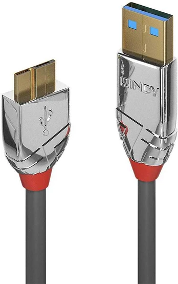 Lindy 2m USB 3.2 Type A to Micro-B Cable, 5Gbps, Cromo Line