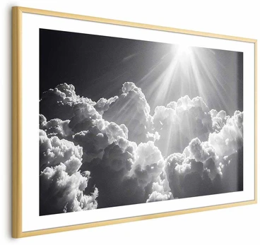 Artgeist Plakatas - Hope in the Clouds: Inspiring Sun Rays – Awaken Emotions