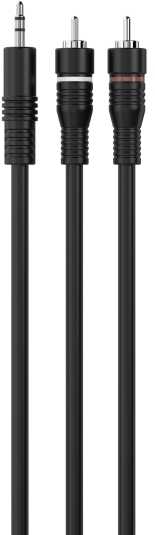 Laikiklis Sinox mini jack til phono kabelis. 1,2m. Sort