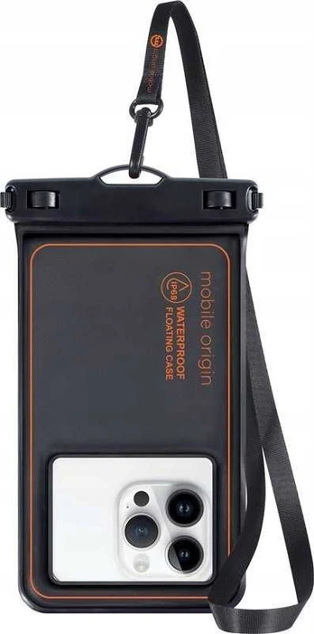 MOBILE ORIGIN Mobile Origin Atsparus vandeniui floating case 6,5", juodas/oranžinis