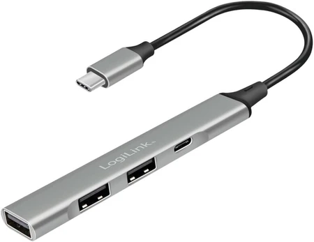 Logilink Ua0416 Usb-c 4 prievadų praplėtimas, aliuminio korpusas