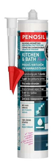 Penosil virtuvės ir vonios sanitarinis silikonas 310ml. baltas