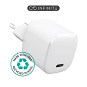 Adapteris Estuff Infinite ES637025, USB Type-C, balta, 20 W kaina