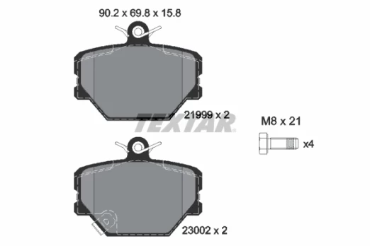 TEXTAR 2199901 Brake pad set