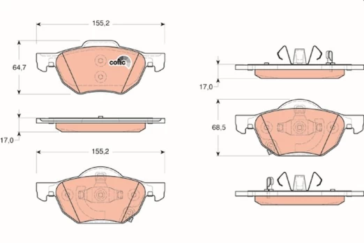 TRW GDB3355 Brake pad set