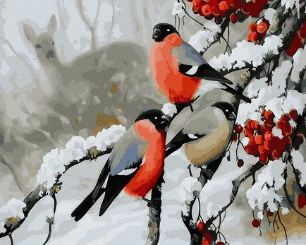 Tapybos rinkinys "Berries in winter"