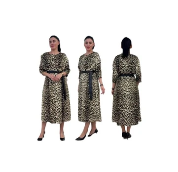 Ilga laisvalaikio vakarinė suknelė leopardas/FK/3321/, 46